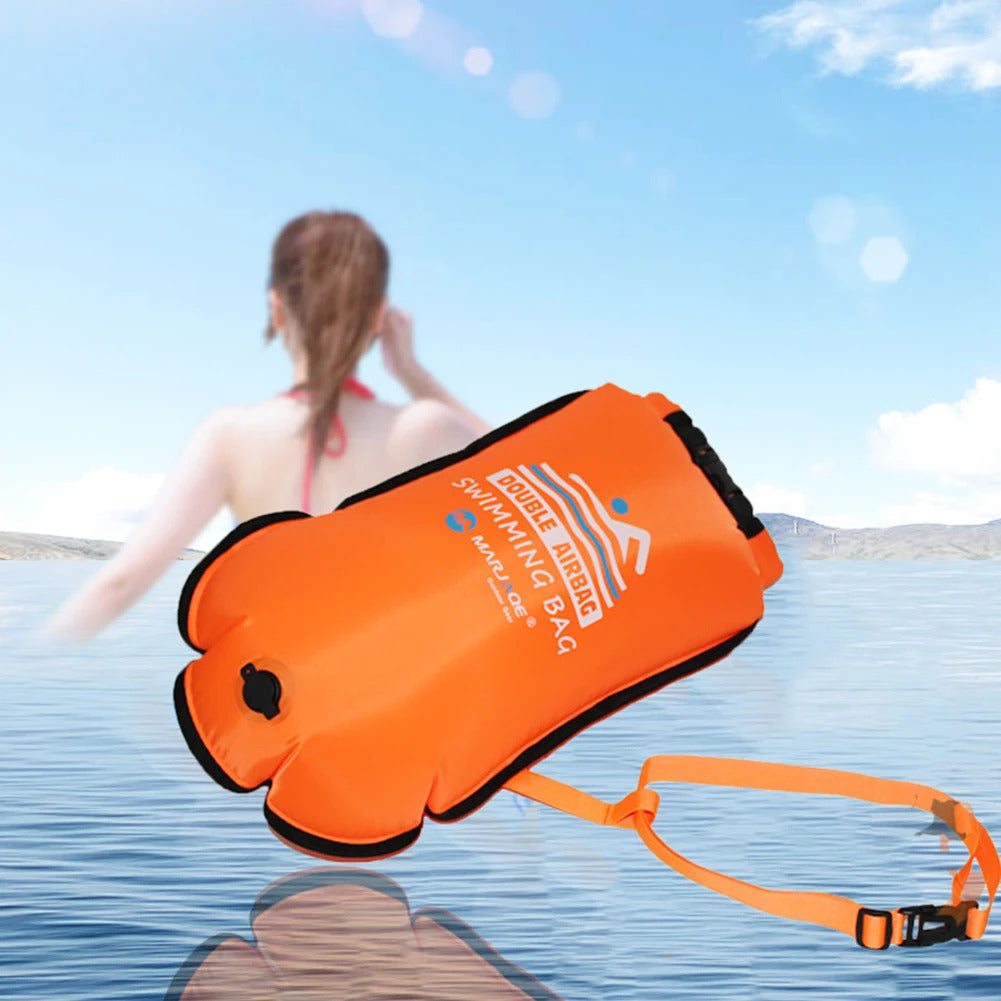 PVC Bucket Inflatable Open Swimming Buoy Tow Float Dry Bag Waterproof Kayaking Boating Swimming Water Sports Bag