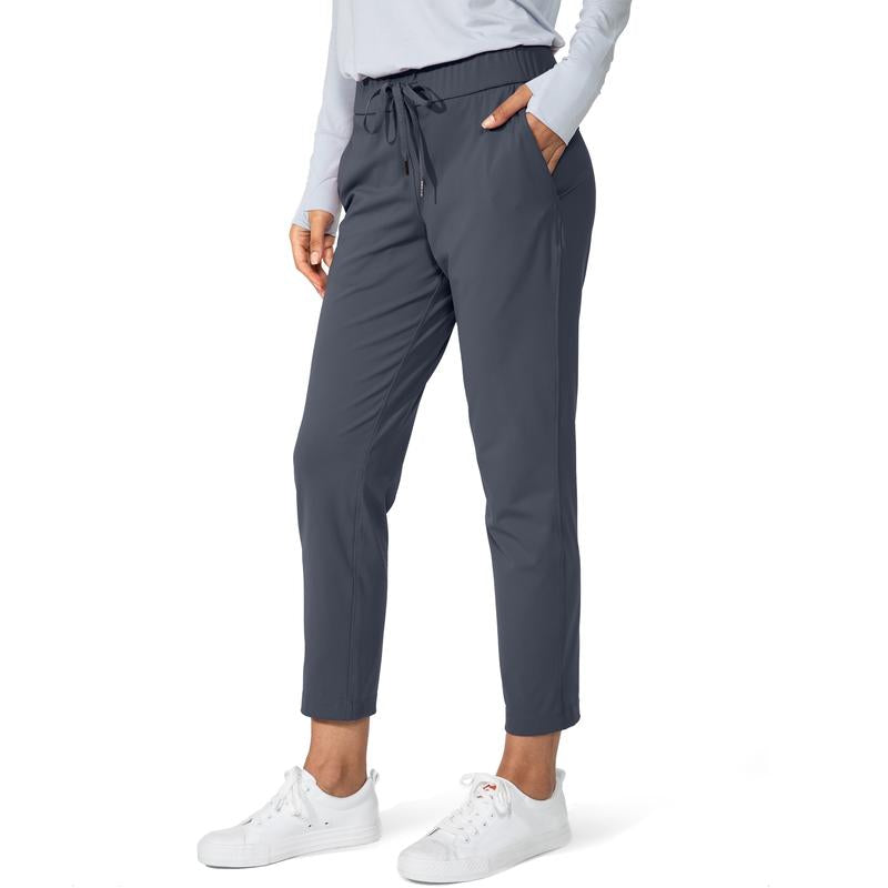 Women's Pants with Deep Pockets 7/8 Sporty Skinny Bottoms Stretch Ankle Sweatpants Solid Tracksuits