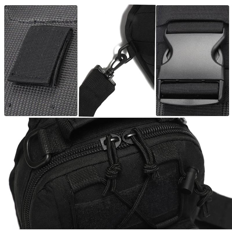 Tactical Compact EDC Shoulder Sling Bag for Men - Crossbody and Chest Pack for Travel, Camping, Trekking, Outdoor Sports - Adjustable Multifunction Durable dealsforyoudays