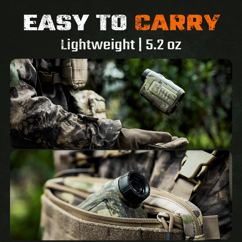 Hunting Rangefinder PF2E Precision Rangefinder, ±0.5yd Accuracy, 656Y Laser Range Finder,6X Magnification,Rain & Fog,bow Mode, Measuring speed,0.3s Instant Measurement,for Hunting & Golr rangefinder,Gift,Outdoor Surveying & Mapping