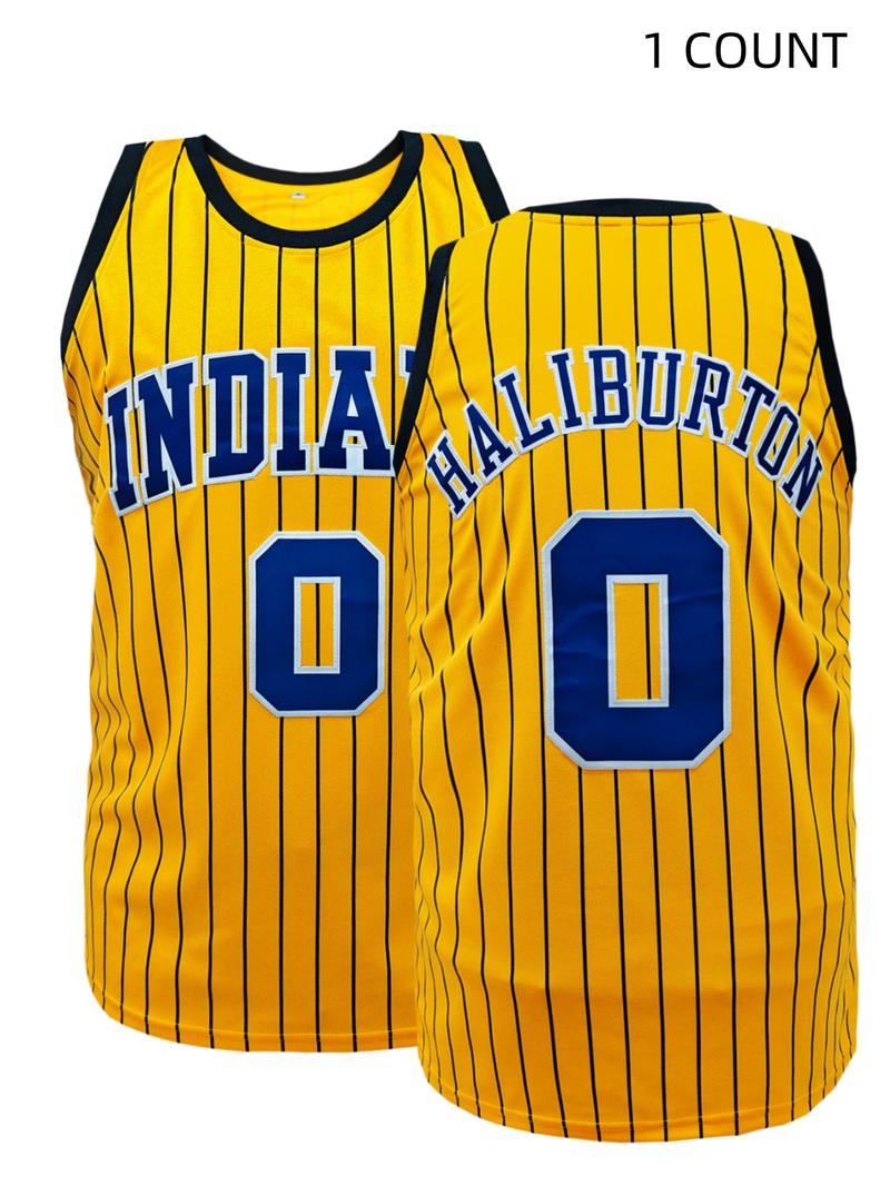 Men's Basketball Jersey, Loose Letter Embroidery Sleeveless Basketball Vest, Breathable Fabric Basketball Shirt for Training, Casual & Outdoor Sports, Sportswear Top, Jersey Tee, Breathable Athletic Top, Athletic Training Apparel