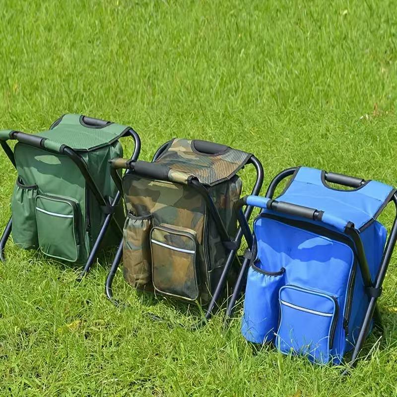 Foldable Camping Chair Backpack, Multifunctional Travel & Fishing Equipment, Outdoor Camping Furniture for Hiking, Beach & Hunting