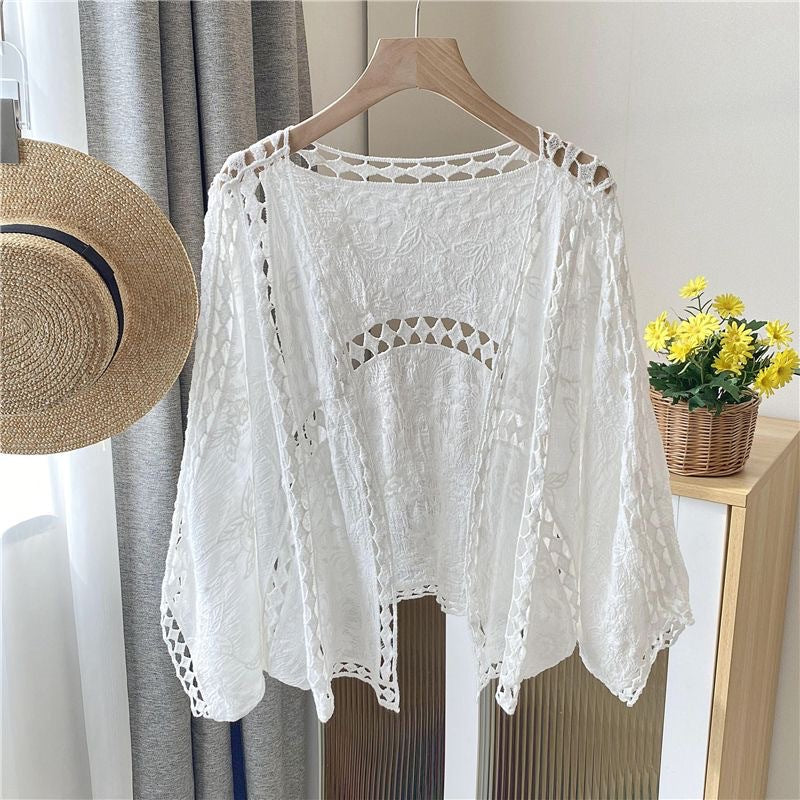 Women's Plain Cover Up Top, Casual Open Front Cover Up Top for Beach Vacation Holiday, Ladies Clothes for All Seasons, Beach Outdoor Wear