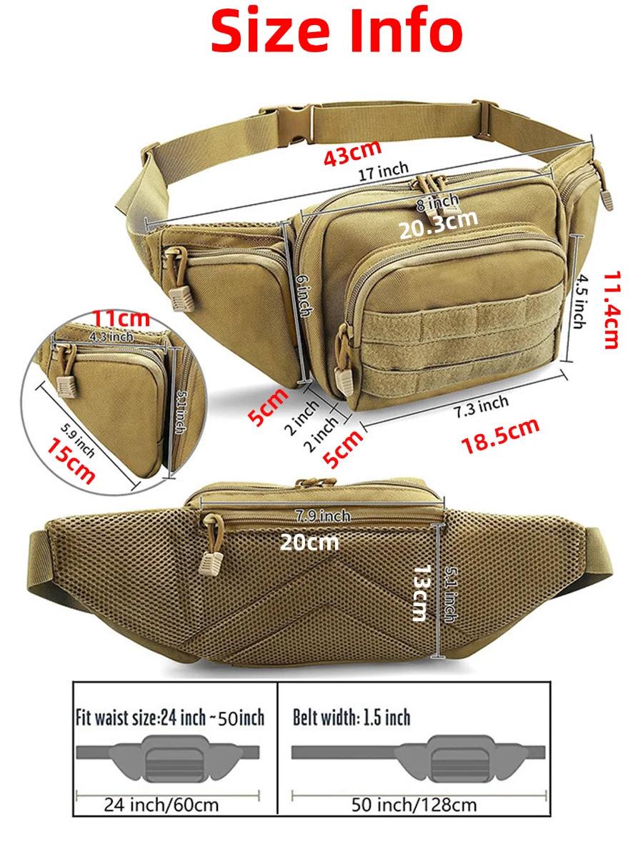 Outdoor Hiking  Waist Running Sports Functional Cycling Bum Multi-functional Tool Shoulder Tactical Waist Pack
