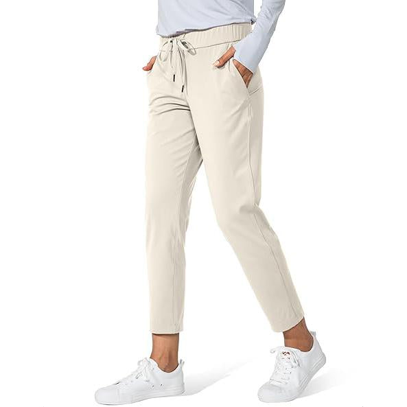 Women's Pants with Deep Pockets 7/8 Sporty Skinny Bottoms Stretch Ankle Sweatpants Solid Tracksuits