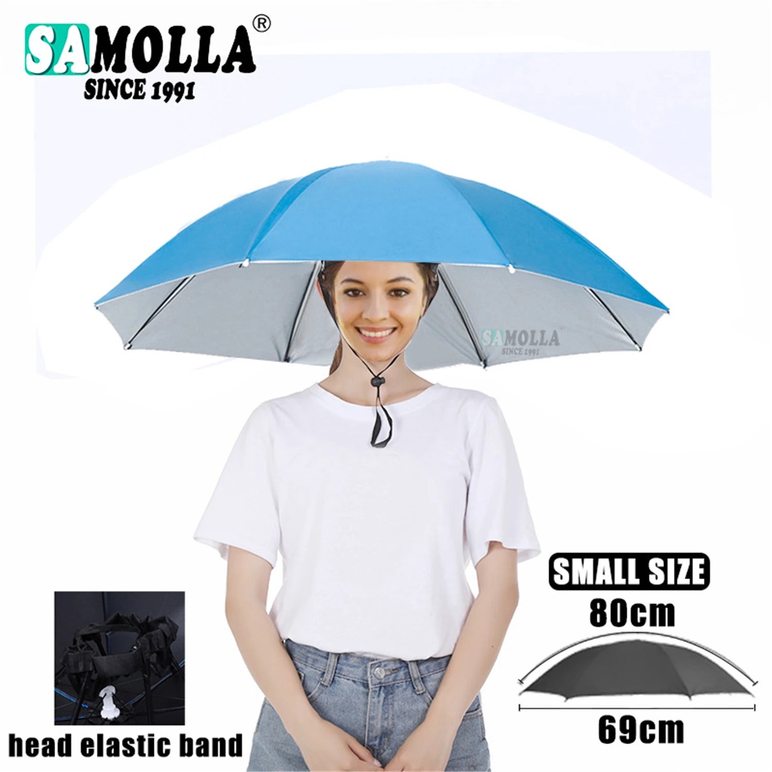Portable Rain Umbrella Hat Army Green Foldable Outdoor Pesca Sun Shade Waterproof Camping Fishing Headwear Cap Beach Head Hats