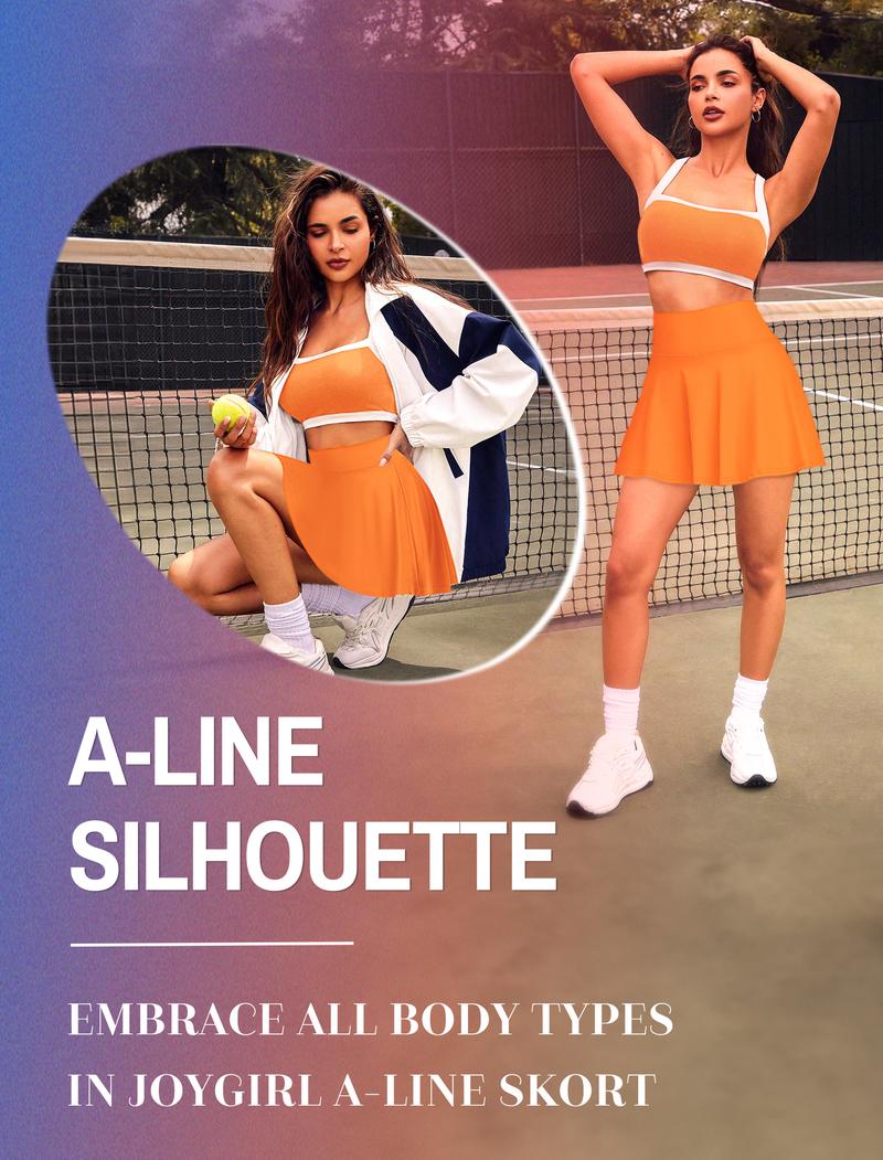 Women's Tennis Solid Pocket High Waist Athletic Skirt Pleated Golf Skorts with Pockets High Waisted Workout Running Casual Girl Skirts