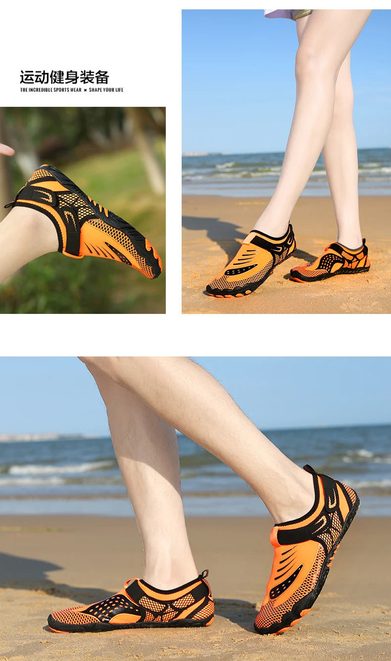 Swimming Shoes Men Beach Aqua Shoes Women Quick Dry Barefoot Upstream Surfing Slippers Hiking Water Shoes Wading Unisex Sneakers