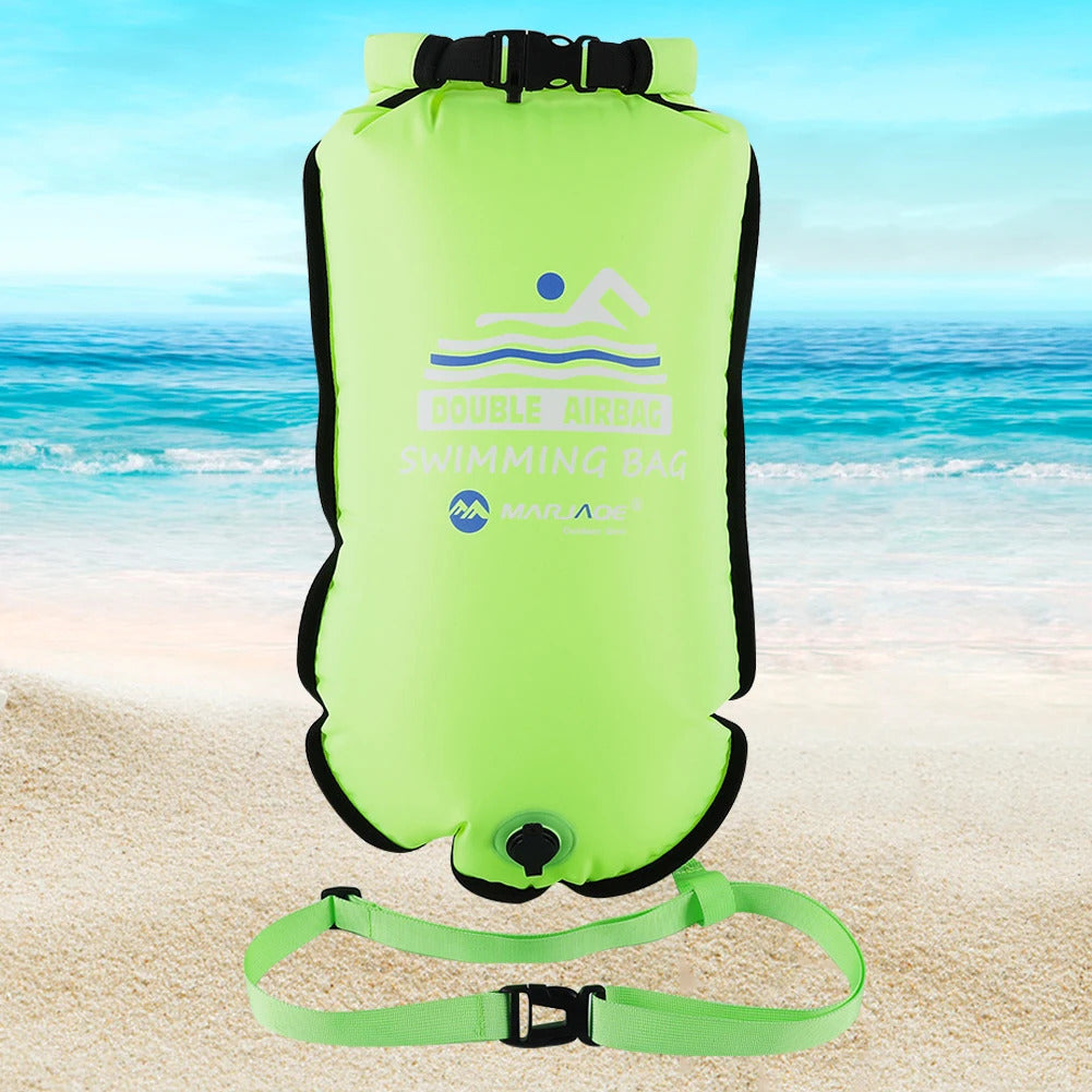 PVC Bucket Inflatable Open Swimming Buoy Tow Float Dry Bag Waterproof Kayaking Boating Swimming Water Sports Bag