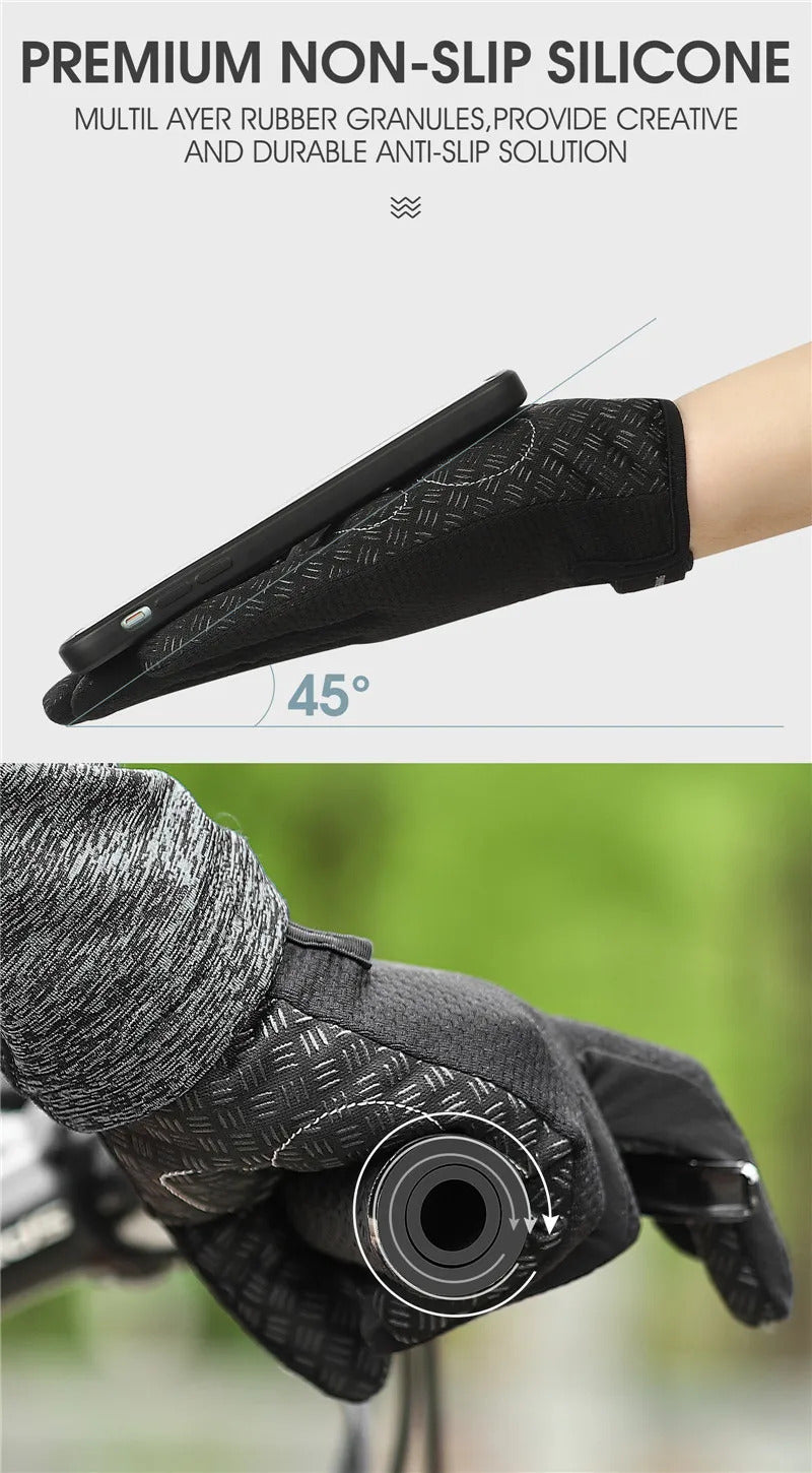 BIKING Summer Cycling Gloves Full Finger MTB Bike Gloves Touch Screen Non Slip Silicone Palm Driving Riding Gloves