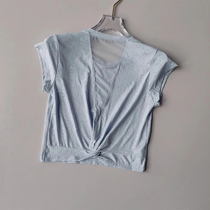 Woman Sports Shirt Short Sleeve Yoga Top Mesh T-Shirts Women Fitness Shirt Sportswear Breathable Workout top Loose Gym Clothes