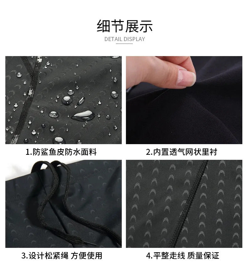 Swimming Trunks Men's Swimming Set Flat Angle Swimming Shorts Waterproof Quick-drying Swimming Suit Swimming Goggles Swim Cap