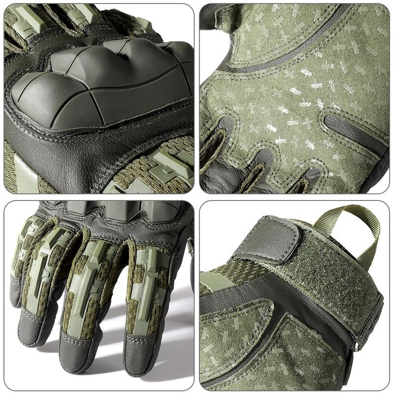 Outdoor Tactical Windproof Sports Gloves, High Sensitivity Touch Screen Pu Leather Outdoor Mountaineering Training Hunting Cycling Gloves, Men Gifts Ideas, Gift for Boyfriend Husband, Gym Accessories, Hobbies Ideas, Motorcycle Riding Gloves