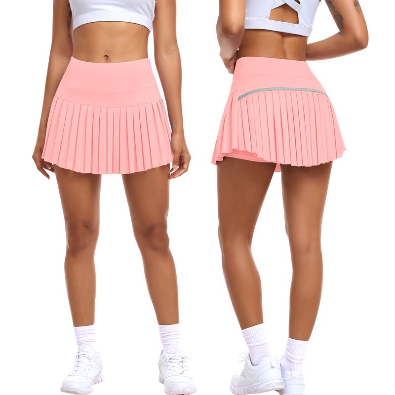 Womens Pleated Sports Skirt High Waisted Tennis Golf Skort Summer Mini Casual Girls Skirt Workout Athletic Skorts with Pockets for Ladies Summer Sportswear