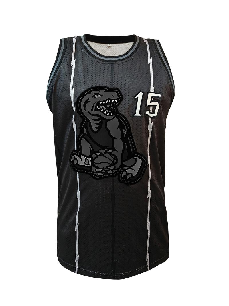 Men's Figure Embroidered Basketball Jersey, 1 Count Loose Sleeveless Vest, Breathable Comfortable Sports Jersey for Training & Outdoor Activities, Sport Outdoor Clothes