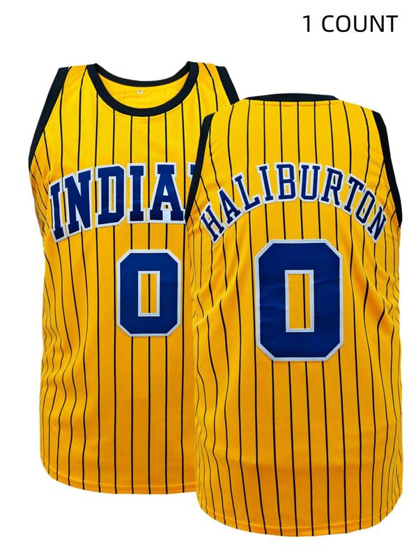Men's Basketball Jersey, Loose Letter Embroidery Sleeveless Basketball Vest, Breathable Fabric Basketball Shirt for Training, Casual & Outdoor Sports, Sportswear Top, Jersey Tee, Breathable Athletic Top, Athletic Training Apparel