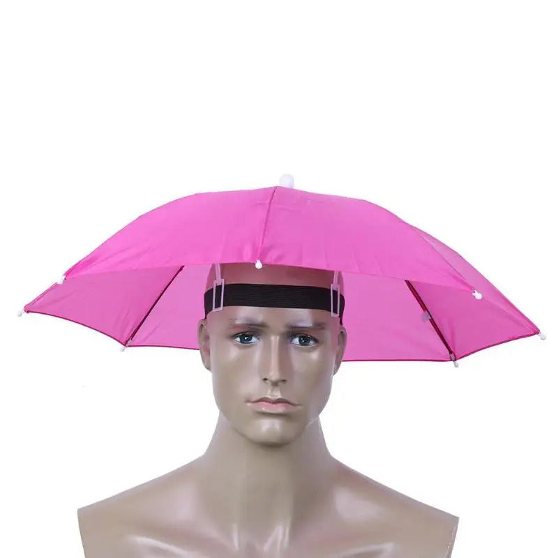 Portable Head Umbrella Hat Fishing Caps Anti-Rain Fishing Anti-Sun Umbrella Hat Adults Children Unisex Outdoor Pesca Sports Cap
