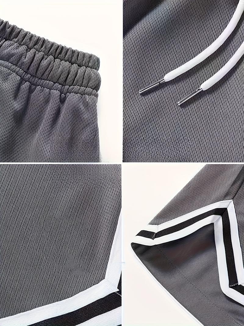 3PCS Men's Mesh Shorts, Three-Piece Set, Sports Basketball Shorts, Running, Fitness, Cycling, Hiking, Swimming, Quick-Dry, Breathable Elastic Shorts