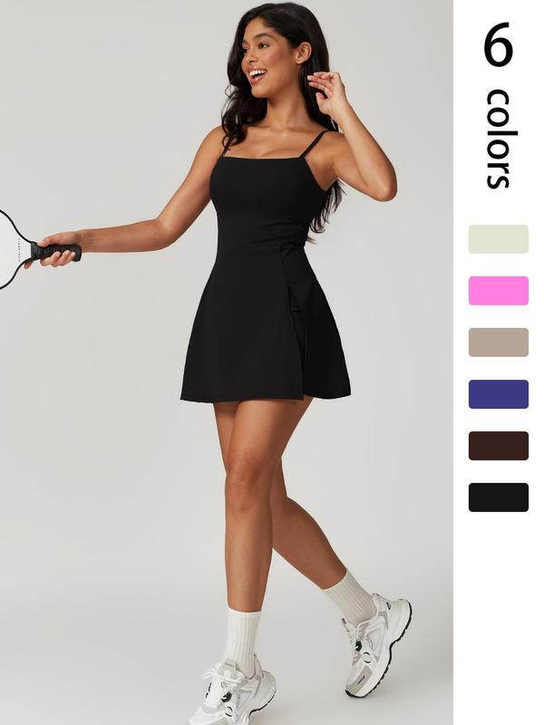 Women's Seamless High Elastic Back Strap One-piece Yoga Suit Outdoor Sports Mountain Climbing Running Playing Tennis Skirt Gym Workout Skirt with Leggings, Tennis Attire, Sports Clothes, Workout Gym Clothing