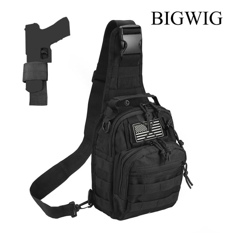 Tactical Compact EDC Shoulder Sling Bag for Men - Crossbody and Chest Pack for Travel, Camping, Trekking, Outdoor Sports - Adjustable Multifunction Durable dealsforyoudays