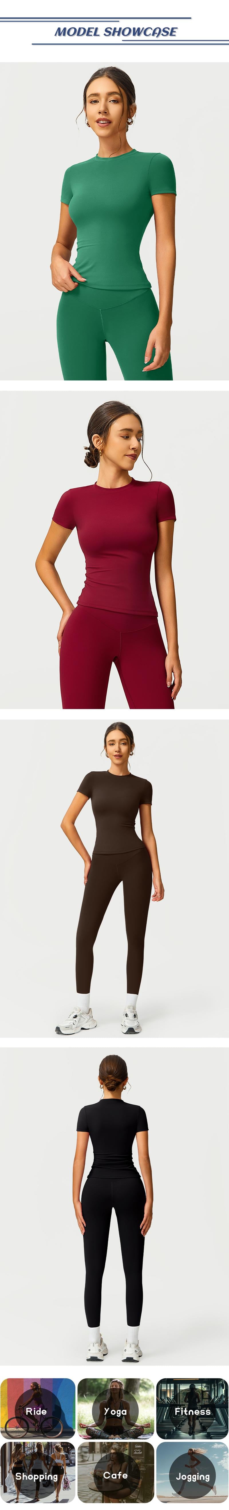 Women's 2-Piece Cherry Print Crew Neck Tee & High-Waist Leggings Set , Extended Hemline, Quick-Dry Snug , Yoga, Gym, Athleisure , Women's Activewear Pilates Outfits Compression Shirts Sweatpants