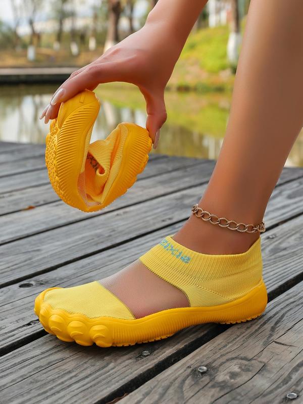 Unisex's Solid Color Breathable Quick Drying Water Shoes, Sporty Slip on Barefoot Shoes for Beach, Swimming, Hiking, Outdoor Sports Shoes, Water Footwear