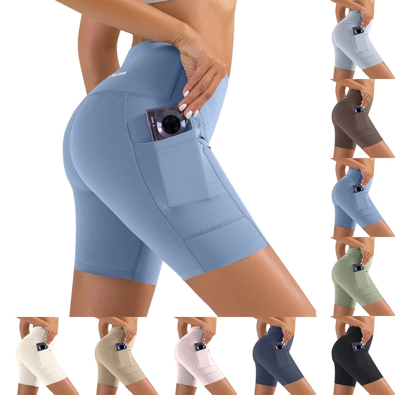 Women Sports Short Yoga Shorts High Waist Breathable Soft Fitness Tight Women Yoga Legging Shorts Cycling Athletic Gym Shorts