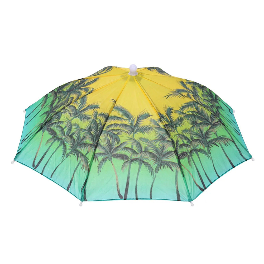 Portable Head Umbrella Hat Fishing Caps Anti-Rain Fishing Anti-Sun Umbrella Hat Adults Children Unisex Outdoor Pesca Sports Cap