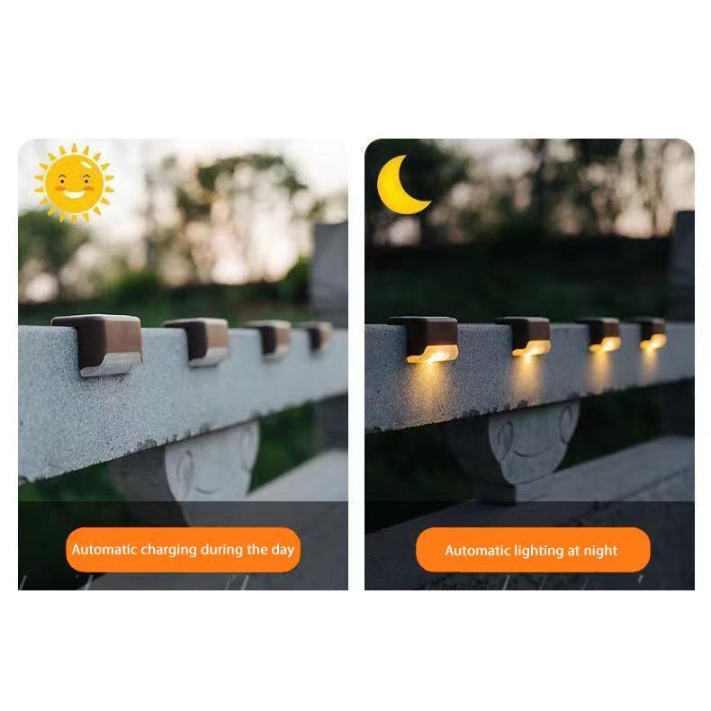 8-Pack Solar Deck Lights – Waterproof Outdoor LED Step Lights, Warm White, Auto On/Off, Easy Install for Patio, Stairs, Fence, Garden Landscape Lighting