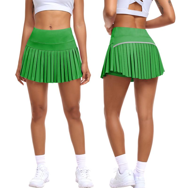 Womens Pleated Sports Skirt High Waisted Tennis Golf Skort Summer Mini Casual Girls Skirt Workout Athletic Skorts with Pockets for Ladies Summer Sportswear