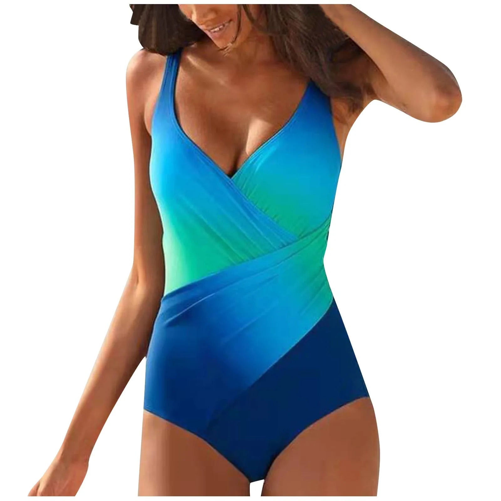 One-Piece Swimsuits Women'S Sports Swimwear Sport Swimsuit Open Back Beach Wear Bathing Suit Rainbow Gradient Beach Swimwear