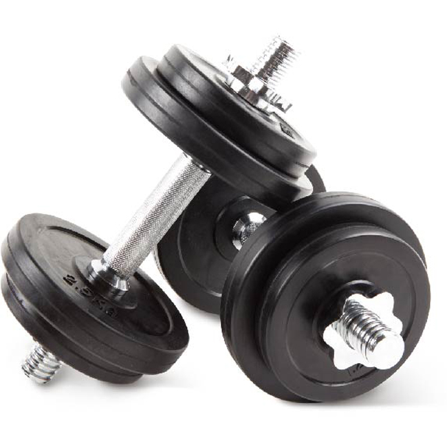 20kg Rubber Dumbbell set in Pairs Adjustable for home gym workout men fitness training UV11303