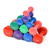 Wholesale Hot Sale Women Colorful Weight Lifting Cast Iron Vinyl Coating Dipping Dumbbell  UV10101 