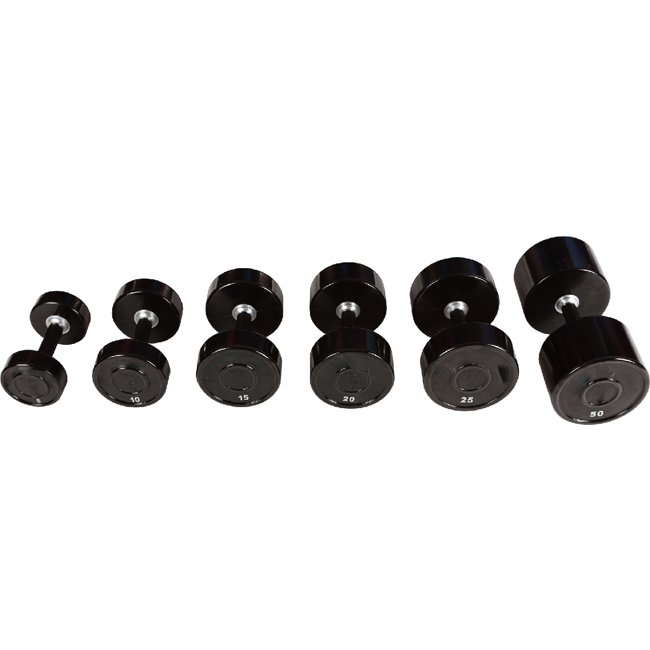 PU Dumbbell set 7.5 12.5 kg round dumbbells weight lifting for wholesale UV10809