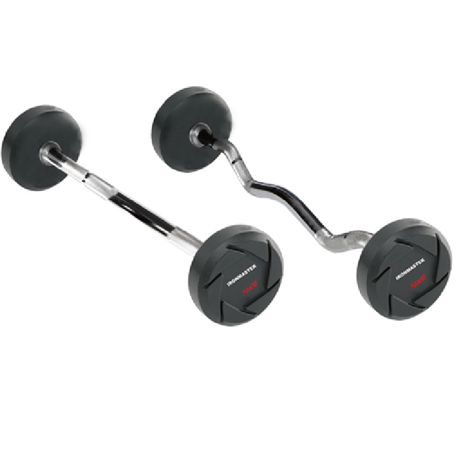 Fixed Rubber Coated Barbells for home gym weight lifting workout UV13503