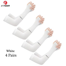 4 Pairs Cycling Arm Summer Ice Cloth Cycling Sleeves Sun Protection Unisex Breathable Running Volleyball Sleeves Outdoor