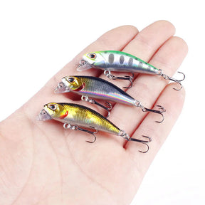 1pcs Mini Minnow Fishing Lures Wobblers 4.5cm 3.5g Sinking Artificial Plastic Hard Bait Crankbait Jerkbait Pesca Bass Tackle