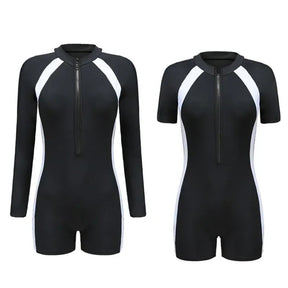 2024 Summer Sports One-piece Swimsuit Professional Women's Swimsuit Black Swimsuit Solid Color Swimming Beach Wear Long Style