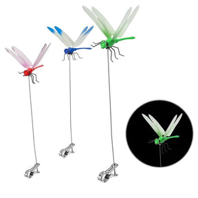 Outdoor Fake Dragonfly Rod Clip, Garden Metal Dragonfly Clip. Natural Organic Concept, 3D Dragonfly Garden Decoration, Creative Home Accessories