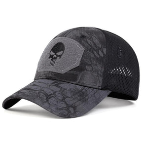 Unisex Skull Embroidered Top with Patch Breathable Baseball Caps Spring and Autumn Outdoor Adjustable Casual Hat Sunscreen Hat