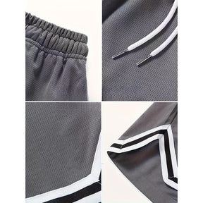 3PCS Men's Mesh Shorts, Three-Piece Set, Sports Basketball Shorts, Running, Fitness, Cycling, Hiking, Swimming, Quick-Dry, Breathable Elastic Shorts