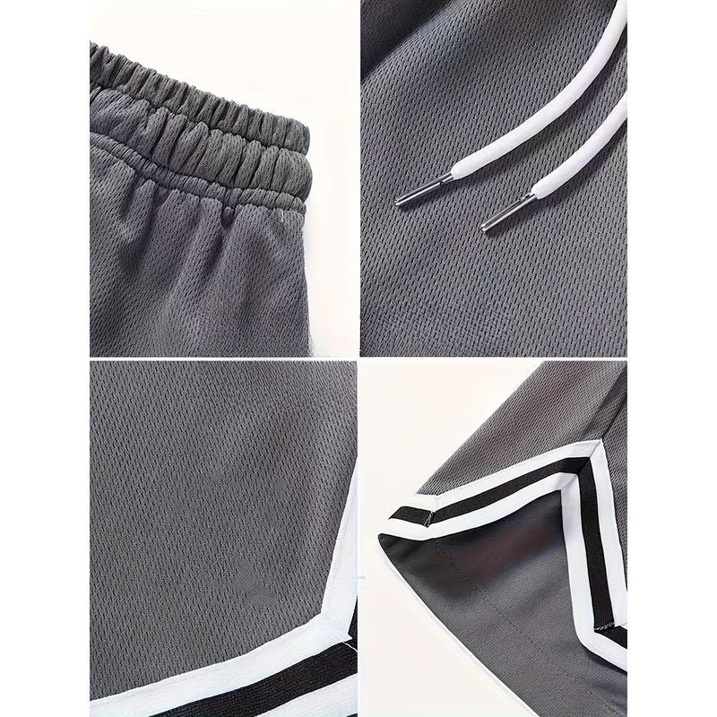 3PCS Men's Mesh Shorts, Three-Piece Set, Sports Basketball Shorts, Running, Fitness, Cycling, Hiking, Swimming, Quick-Dry, Breathable Elastic Shorts