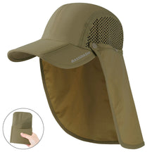 50+ Foldable Fishing Hat Baseball Cap with Removable Neck Flap Portable for Men Women Golf Hiking