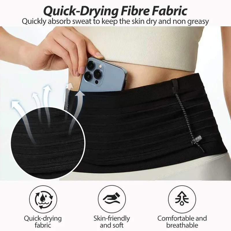 Elastic Sports Waist Bag Pack Running Race Number Belt Triathlon Marathon Race Cycling Mountaineering Phone Waist Bag