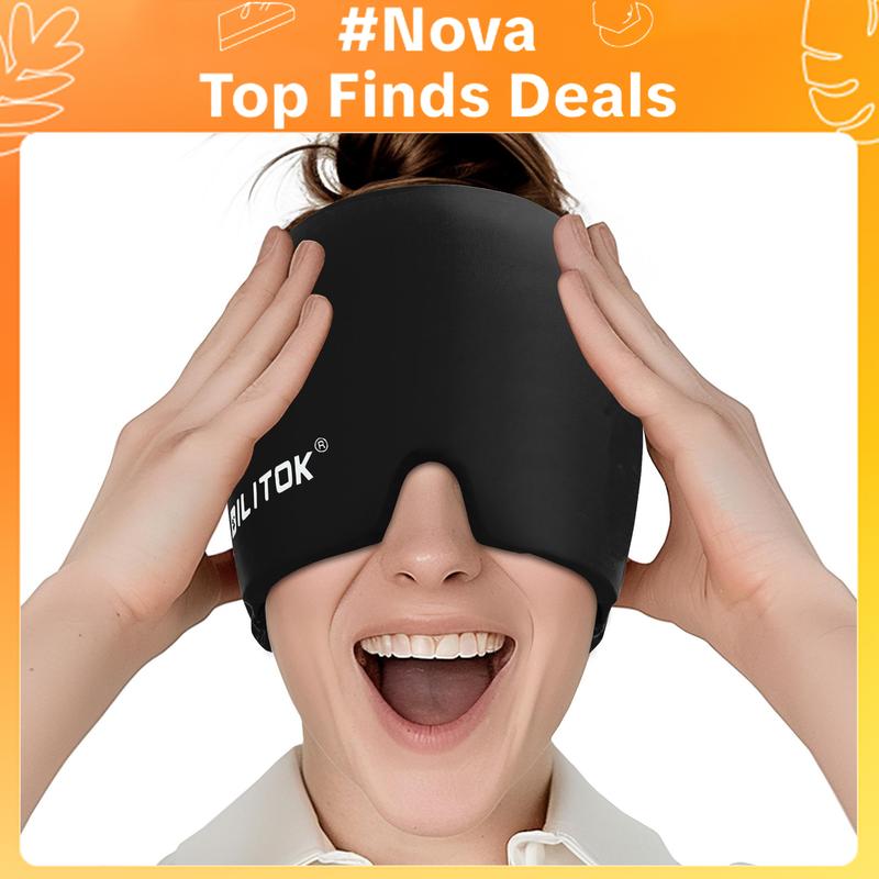 Migraine Headache Cap, Gel lce Head Wrap for Tension and Stress.Suitable for Home breaks, before sleep, office