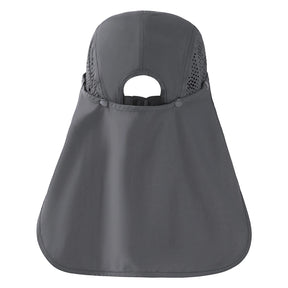 50+ Foldable Fishing Hat Baseball Cap with Removable Neck Flap Portable for Men Women Golf Hiking
