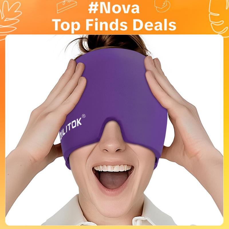 Migraine Headache Cap, Gel lce Head Wrap for Tension and Stress.Suitable for Home breaks, before sleep, office
