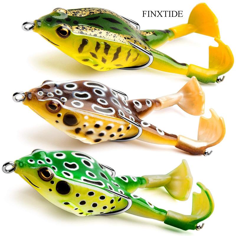5PCS Frog Lures Baits Fishing Tools Double Propeller Legs Silicone Soft Treble Hook 13.5g Topwater Wobblers Artificial Baits Catfish Fishing Lures Dealsforyoudays