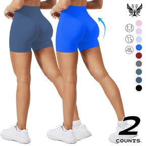 High WaistedBand High-Waisted Seamless Workout Shorts for Women Scrunch Butt Lifting Design Compression Fit Stretchy Breathable Fabric Perfect for Gym Yoga Running or Casual Activewear Sculpt Your Curves and Move with Comfort and Confidence All Day Long