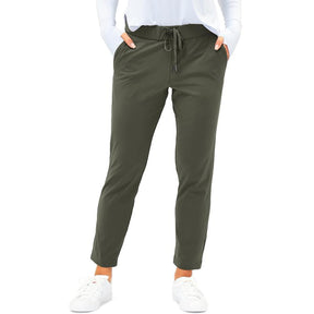 Women's Pants with Deep Pockets 7/8 Sporty Skinny Bottoms Stretch Ankle Sweatpants Solid Tracksuits